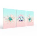 Ver imagem 2 de Kit 3 Quadros Retangulares - Trio Glass Flowers