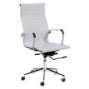 Ver imagem 1 de Cadeira de Escritório Presidente Giratória Pu Branco com Braços