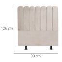 Ver imagem 3 de Cabeceira Nuvem Cama Box Solteiro 90 cm Alanis Suede Bege