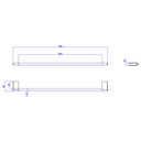 Ver imagem 2 de Porta Toalhas 600mm Quadrado Deca You Inox - Deca Deca Metais