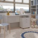 Ver imagem 2 de Kit Escritório Office Escrivaninha e Gaveteiro Zeus - Via Nossa - Branco