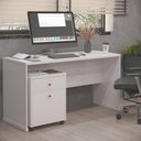 Ver imagem 5 de Kit Escritório Office Escrivaninha e Gaveteiro Zeus - Via Nossa - Branco
