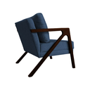 Ver imagem 4 de Conjunto 2 Poltronas Sala de Estar Monique Madeira Castanho Cor: Azul Linho