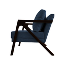 Ver imagem 3 de Conjunto 2 Poltronas Sala de Estar Monique Madeira Castanho Cor: Azul Linho
