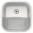 Ver imagem 1 de Tanque Inox Escovado 40x40cm de Encaixe Tramontina Hera Compact 25l Lavanderia Área de Serviço