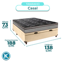 Ver imagem 3 de Conjunto Cama Box Bau Blindado Casal + Colchão D28 Conforto Paropas