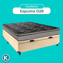 Ver imagem 4 de Conjunto Cama Box Bau Blindado Casal + Colchão D28 Conforto Paropas