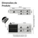 Ver imagem 3 de Armário de Cozinha Compacta 200 cm Branco/Preto Lux Madesa 07