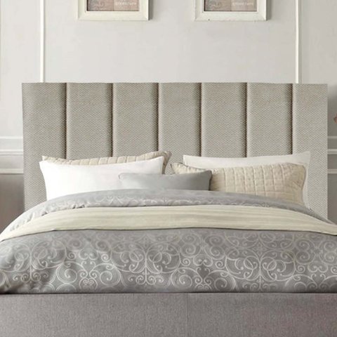 Cabeceira Estofada Solteiro 100CM Dália Linho Bege - D A DECOR D&A Decor