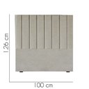 Ver imagem 3 de Cabeceira Estofada Solteiro 100CM Dália Linho Bege - D A DECOR D&A Decor