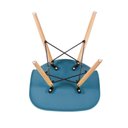 Ver mais imagens de Kit - Mesa Retangular Eames 80 X 120 Cm Preto + 6 Cadeiras Dsw Turquesa Mesa Preto com Cadeiras