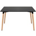 Ver imagem 3 de Kit - Mesa Retangular Eames 80 X 120 Cm Preto + 6 Cadeiras Dsw Turquesa Mesa Preto com Cadeiras