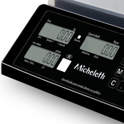 Balança Micheletti Contadora de Peças Contare 15kg/5g 25x33cm Rs232 Inox Visor Lcd com Bateria - 3