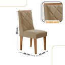 Ver imagem 3 de Mesa de Jantar Copper 120cm Tampo Mdf 4 Cadeiras Moderna Turim 07/naturalle/naturalle
