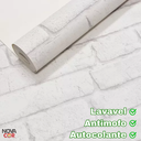 Ver imagem 4 de Papel de Parede Tijolinho 3D Decorativo Autocolante Lavável Branco Realista