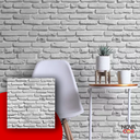 Ver imagem 2 de Papel de Parede Tijolinho 3D Decorativo Autocolante Lavável Branco Realista