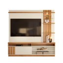 Ver imagem 2 de Estante Home Mariana Off White/Canela 180cm para TV até 55” - Mobler