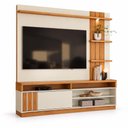 Ver imagem 3 de Estante Home Mariana Off White/Canela 180cm para TV até 55” - Mobler