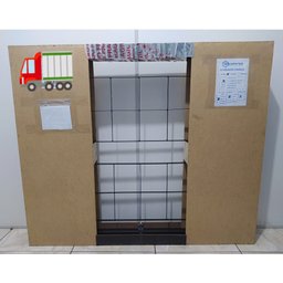 Janela Vitro de Correr 4f Total 120x100 Req12cm Grade Xadrez - 4