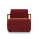 Ver imagem 5 de Poltrona Sala de Estar Braço de Madeira Kit 2 Hellen Veludo Vermelho K01 - D'Rossi