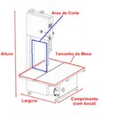 Ver imagem 2 de Serra Fita Junior Tropikal 1,90m Mesa Fixa 1/2cv com Gabinete Tk400g