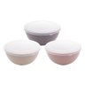 Jogo 3 bowls bambu e PP c/tampa Lines sortido Lyor - 1