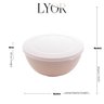 Jogo 3 bowls bambu e PP c/tampa Lines sortido Lyor - 10
