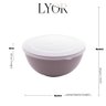 Jogo 3 bowls bambu e PP c/tampa Lines sortido Lyor - 11
