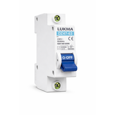 Disjuntor Din Unipolar Curva C Lukma 10a até 80a Modelo:1p 32a Curva C