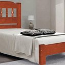 Ver imagem 1 de Cama de Solteiro Viena de Madeira Angelim Mel