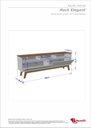 Ver imagem 3 de Rack Elegant em Mdf para Tvs de até 65" com 4 Nichos Cinamomo Off White Bechara