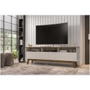 Ver imagem 2 de Rack Elegant em Mdf para Tvs de até 65" com 4 Nichos Cinamomo Off White Bechara