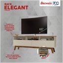 Ver imagem 4 de Rack Elegant em Mdf para Tvs de até 65" com 4 Nichos Cinamomo Off White Bechara