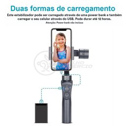 Estabilizador de Mão Eletrônico Portátil 3 Eixos Bluetooth - 10