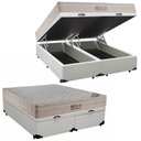 Ver imagem 1 de Cama Box com Baú Queen Airtech Pillow Top Molas Ensacadas Branco Ortobom