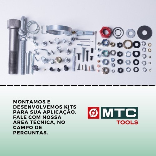 Porca Torque Sextavada M14 Flangeada Bicromatizada - 20un - 4