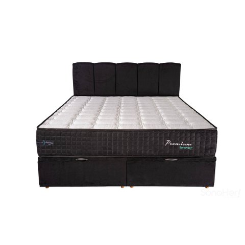 Kit Premium Box Baú Queen 1,58 - Preto S/m