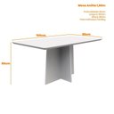 Ver imagem 4 de Conjunto Sala de Jantar Mesa Anitta 160x90 com 6 Cadeiras Mariah Ype/off White/suede Marrom - Nc