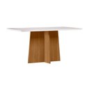 Ver imagem 3 de Conjunto Sala de Jantar Mesa Anitta 160x90 com 6 Cadeiras Mariah Ype/off White/suede Marrom - Nc