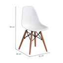 Ver mais imagens de Mesa de Estudos com Prateleira e Nicho Porta Lápis e Caneta Cristal 100% Mdf + Cadeira Eiffel Branca