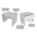 Ver imagem 6 de Mesa de Estudos com Prateleira e Nicho Porta Lápis e Caneta Cristal 100% Mdf + Cadeira Eiffel Branca