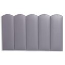 Ver imagem 4 de Cabeceira Solteiro Kit 5 Placas Modelo Nuvem - Courino Cinza