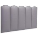 Ver imagem 1 de Cabeceira Solteiro Kit 5 Placas Modelo Nuvem - Courino Cinza