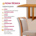 Ver imagem 7 de Mesa Patros Tampo 120cm Laminado Barril com 4 Cadeiras Munique Moderna Mobília