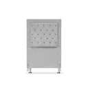 Ver imagem 2 de Cabeceira de Cama Box Solteiro 90 Cm Baronesa - Veludo Cinza