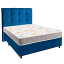 Ver imagem 1 de Cama + Box Azul e Colchão D20 Casal - D20 Inducol + Cabeceira