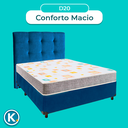 Ver imagem 4 de Cama + Box Azul e Colchão D20 Casal - D20 Inducol + Cabeceira