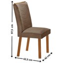 Ver imagem 4 de Conjunto Mesa de Jantar 180cm com 6 Cadeiras Estofadas Multimóveis Crrft-CON046 Madeirado/Off White