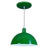 Pendente Meia Lua 24cm Luminária Lustre Alumínio Verde - 1