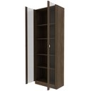 Ver imagem 6 de Kit 2 Armários Escritório 2 Portas de Vidro 4 Prateleiras Cannes 171x59cm T01 Nogal - Lyam Decor